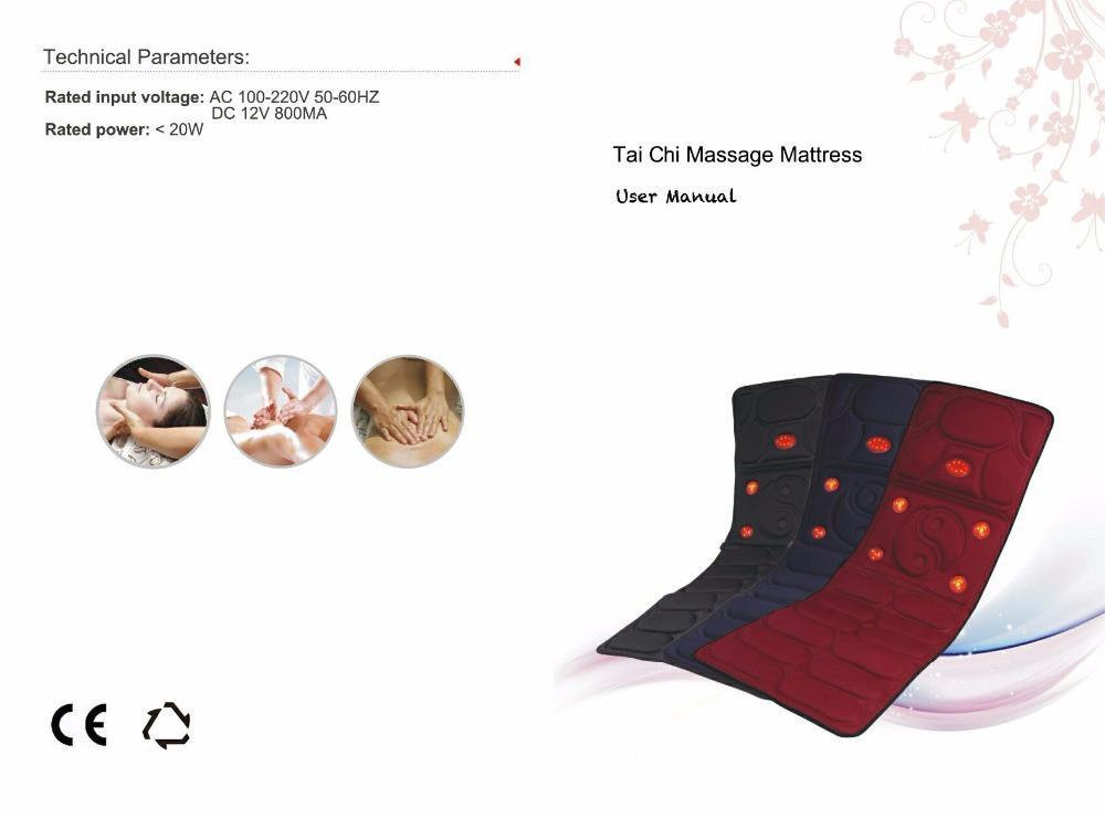 Massage Cushion Mattress with Full-Body Heat Therapy