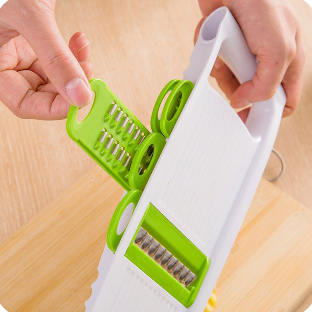 5-Blade Stainless Steel Vegetable Slicer for Efficient Chopping of Various Vegetables
