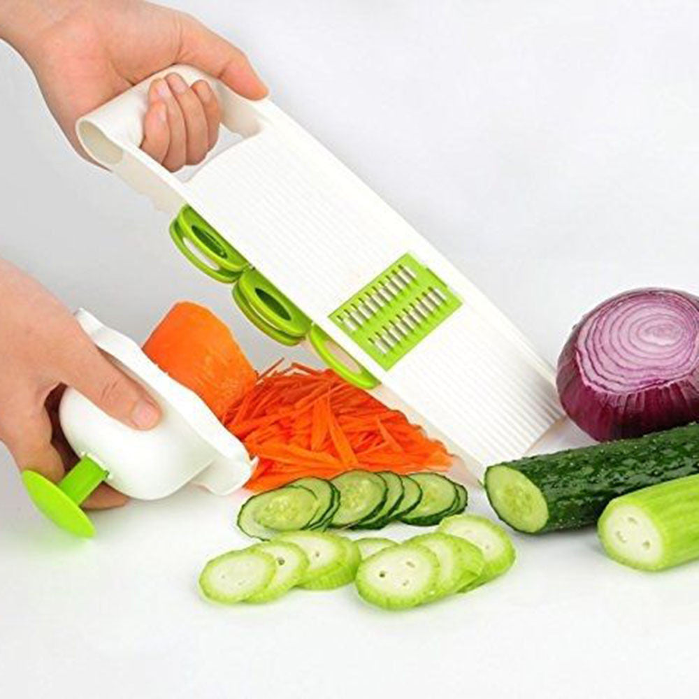 5-Blade Stainless Steel Vegetable Slicer for Efficient Chopping of Various Vegetables