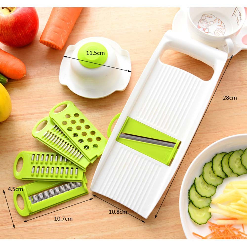5-Blade Stainless Steel Vegetable Slicer for Efficient Chopping of Various Vegetables
