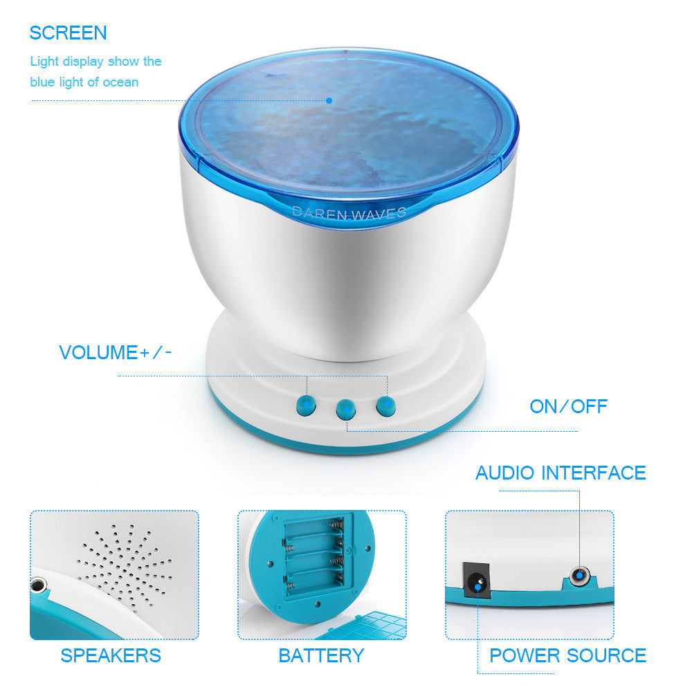 LED Ocean Wave Light Projector