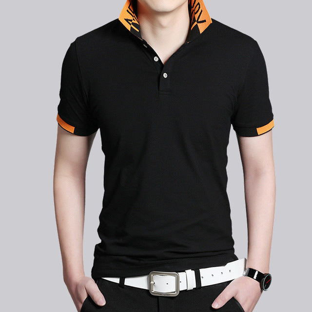 Two-Toned Men's Short Sleeve Polo Shirt
