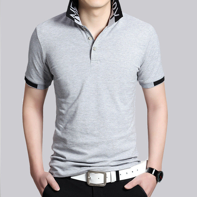 Two-Toned Men's Short Sleeve Polo Shirt