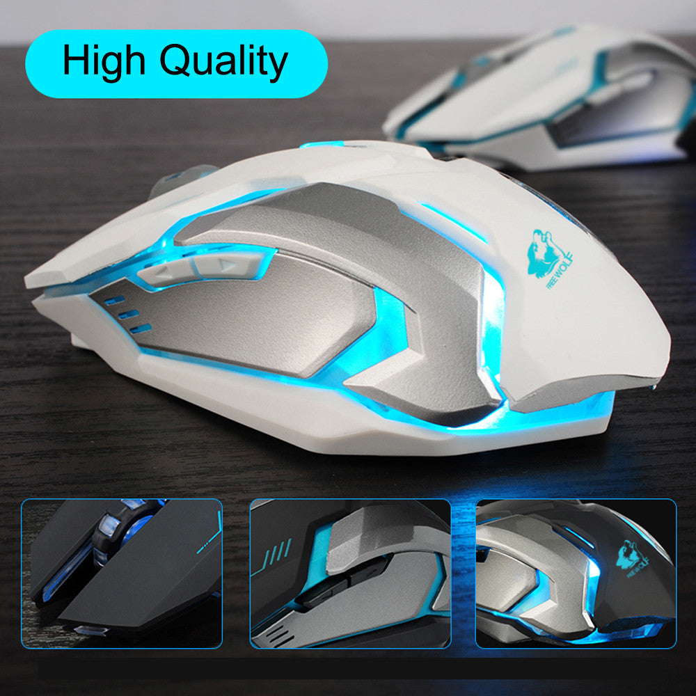 7th Generation Dragon Stealth Wireless Silent LED Backlit USB Optical Gaming Mouse