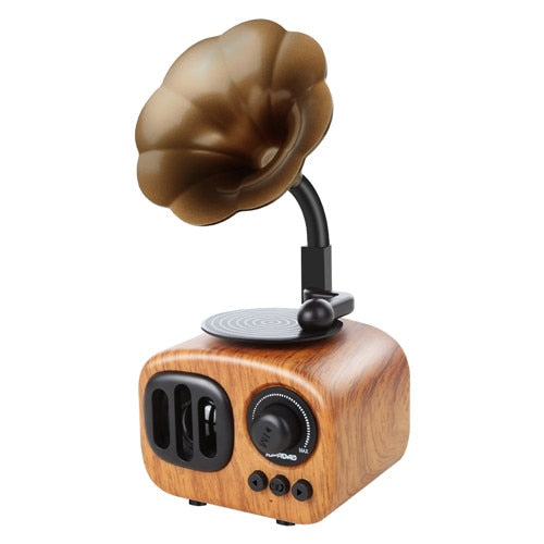 True Wireless Bluetooth Mini Speaker with Microphone - Vintage Radio Edition