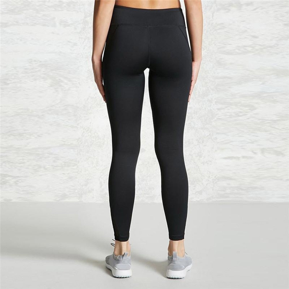 Slim-Fit Yoga Leggings with Mesh Detailing for Women