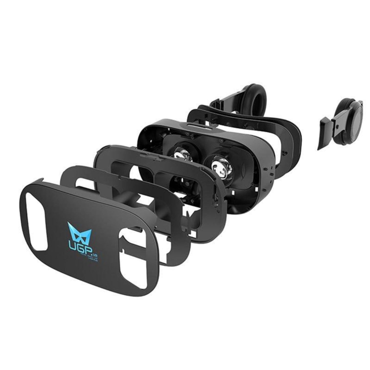 3D Virtual Reality Headset with Integrated Stereo Headphone