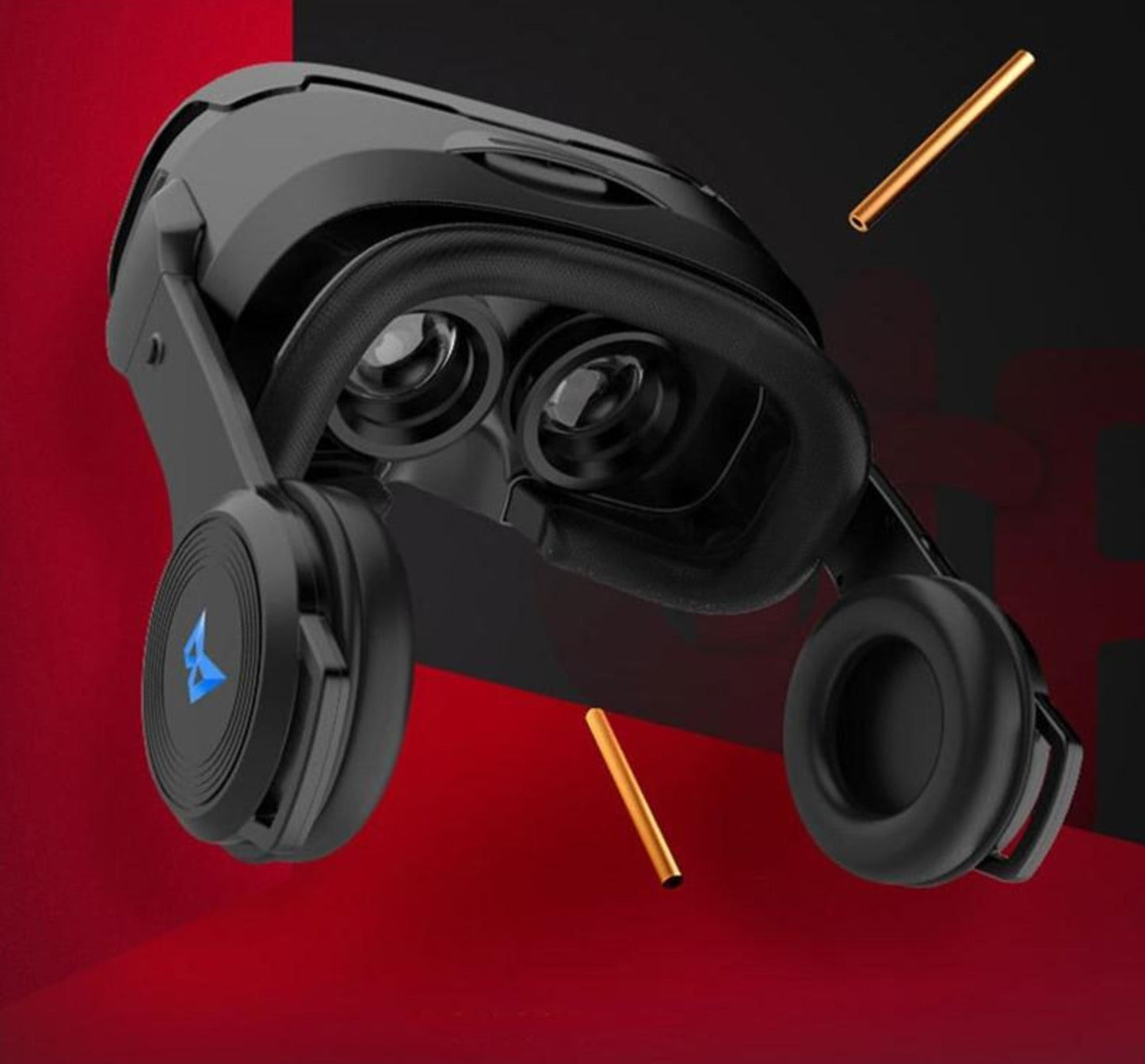 3D Virtual Reality Headset with Integrated Stereo Headphone