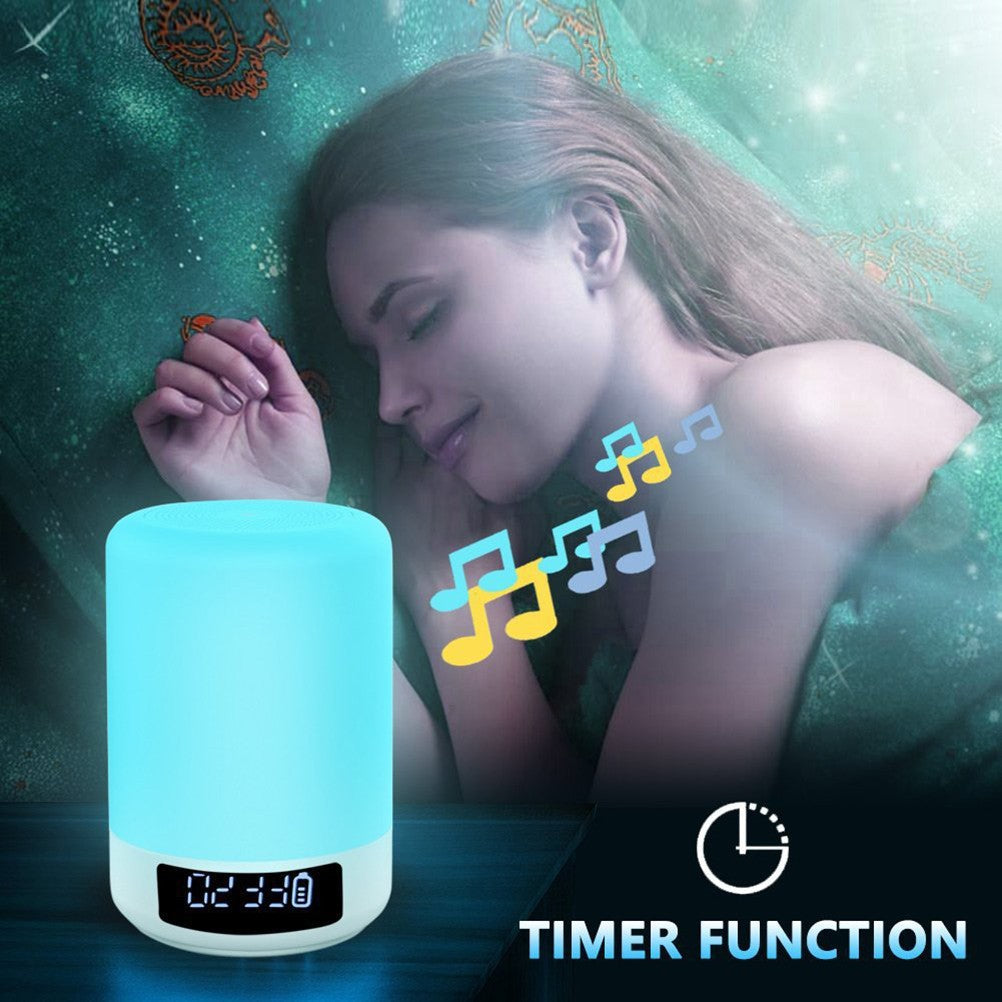 Enhanced Wireless Bluetooth Speaker with Touch-Activated Colorful LED and Powerful Bass