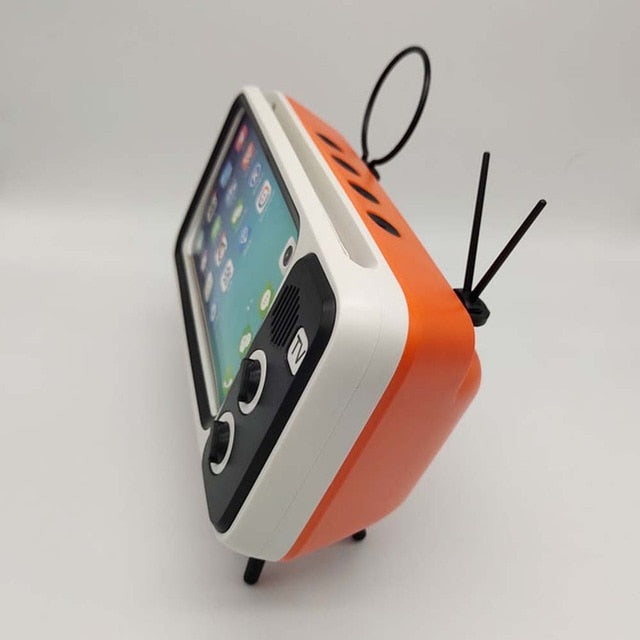 Wireless TV Stand Design Bluetooth Speakers with Integrated Microphone and Phone Holder