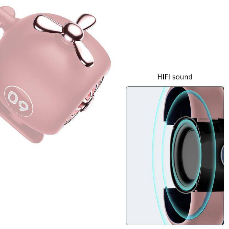 True Wireless Bluetooth 5.0 Mini Helicopter Speakers with Built-in Microphone
