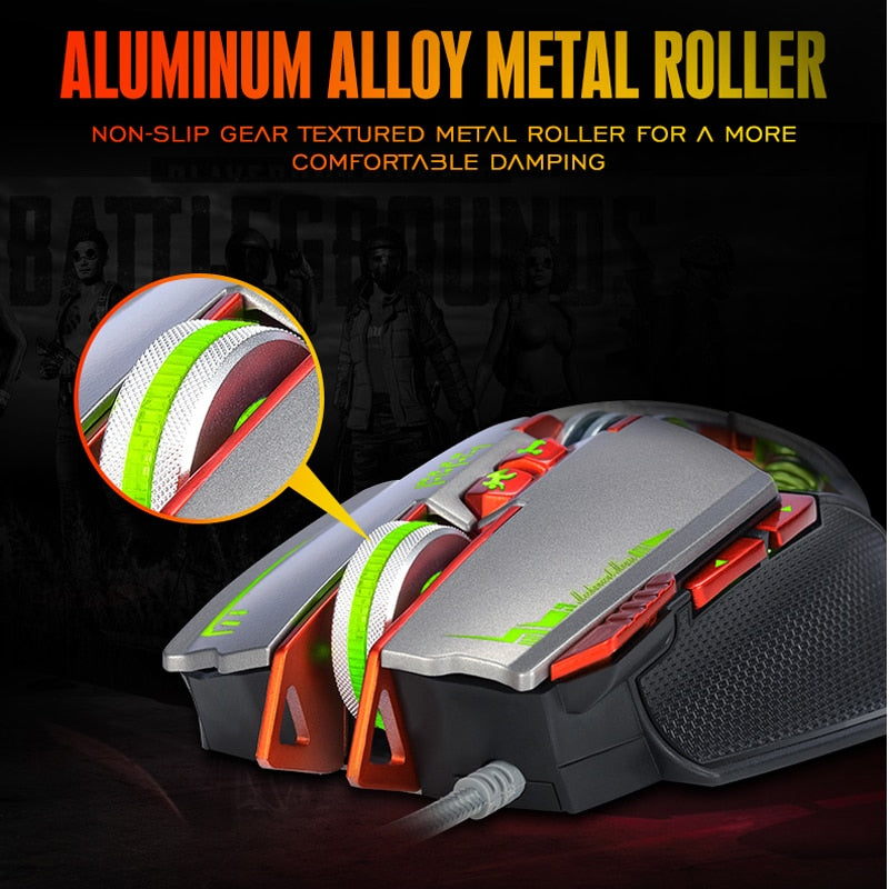 Adjustable LED Gaming Mouse with 8 Buttons and Customizable DPI - DragonV9