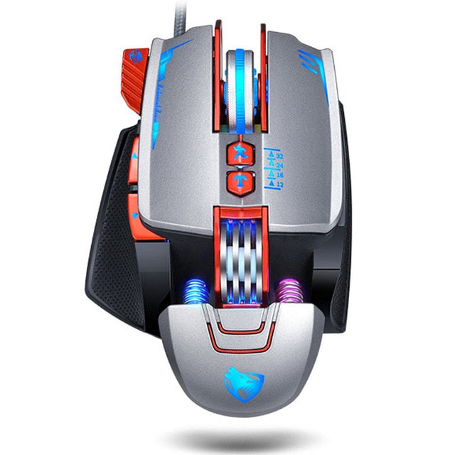 Adjustable LED Gaming Mouse with 8 Buttons and Customizable DPI - DragonV9