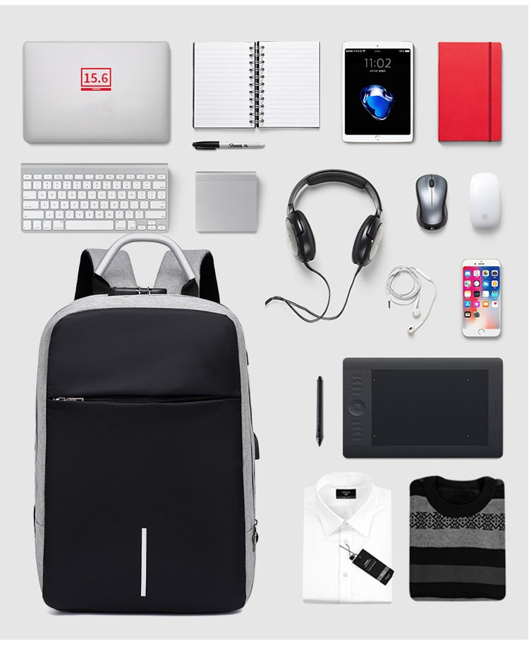 Versatile Shockproof Backpack with USB and Audio Jack