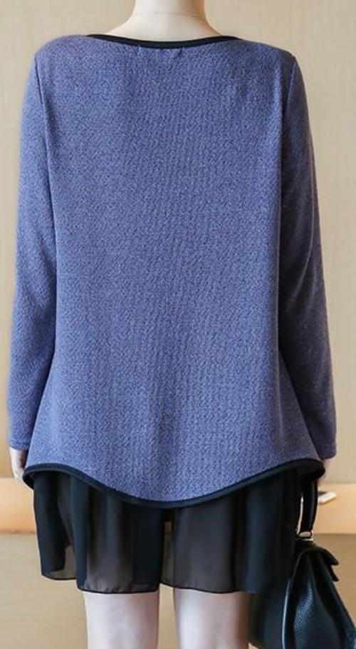Long Sleeve Layered Women's Top