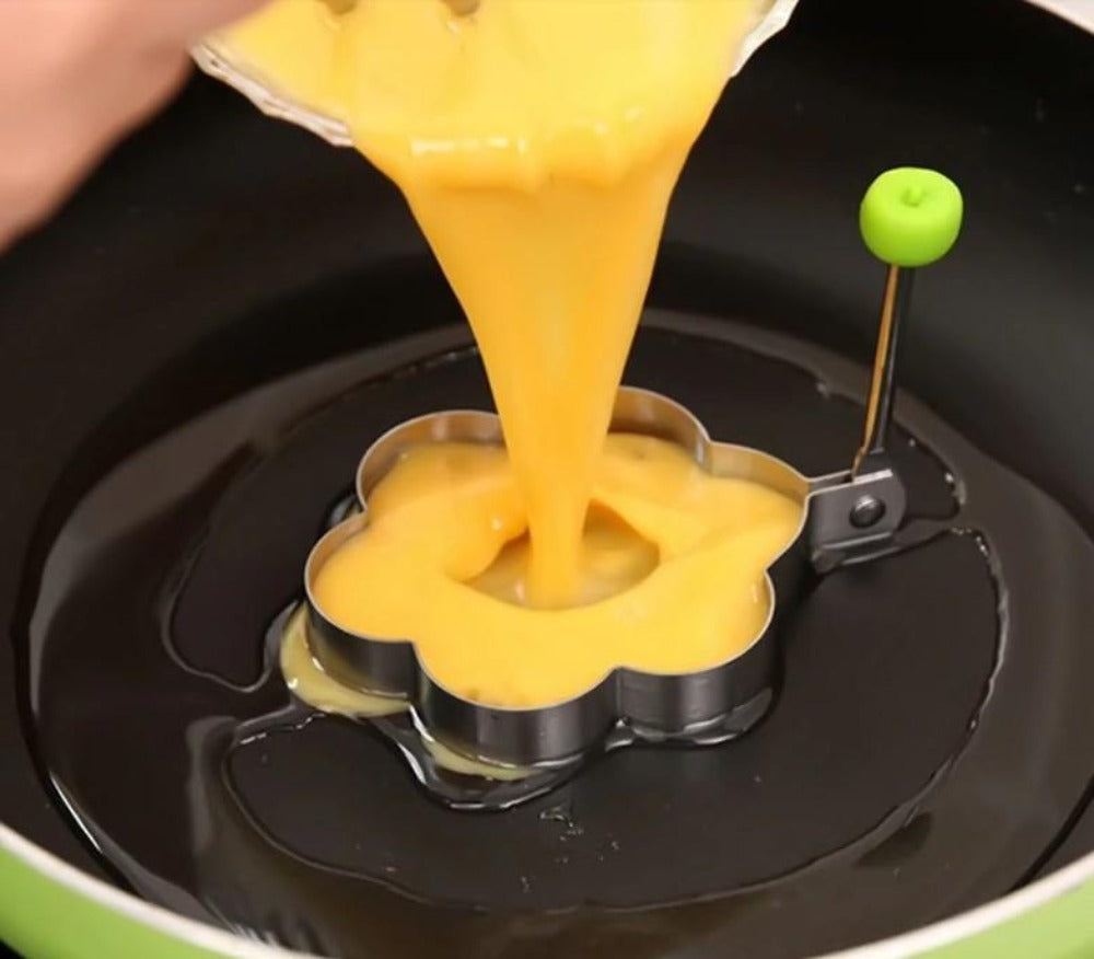 Stainless Steel Pancake Shaping Mold Set - 4 Pieces