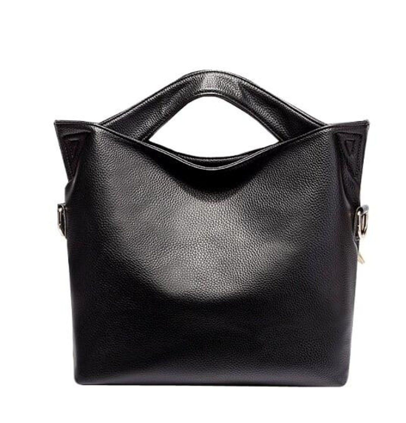 Leather Shoulder Bag with a Stylish Top Handle