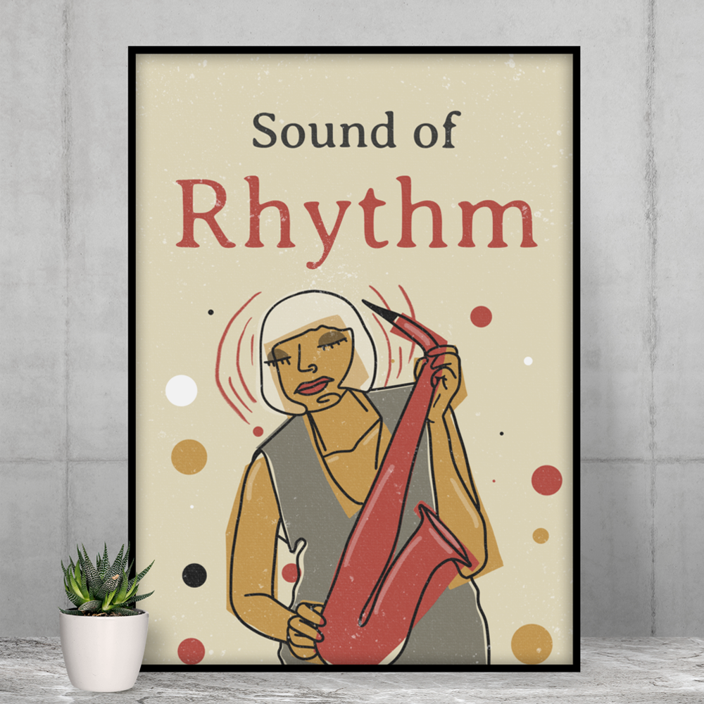 Vintage Jazz Poster: Resonance of Rhythm