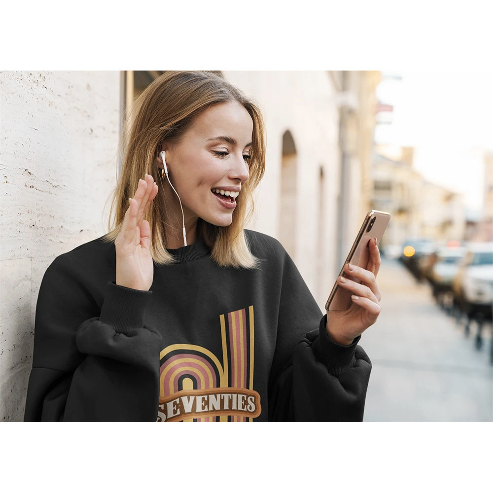 Retro 1970's Women's Crewneck Sweatshirt