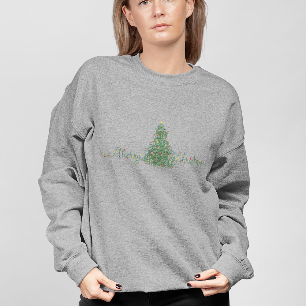 Women's Holiday Lights Tree Pullover