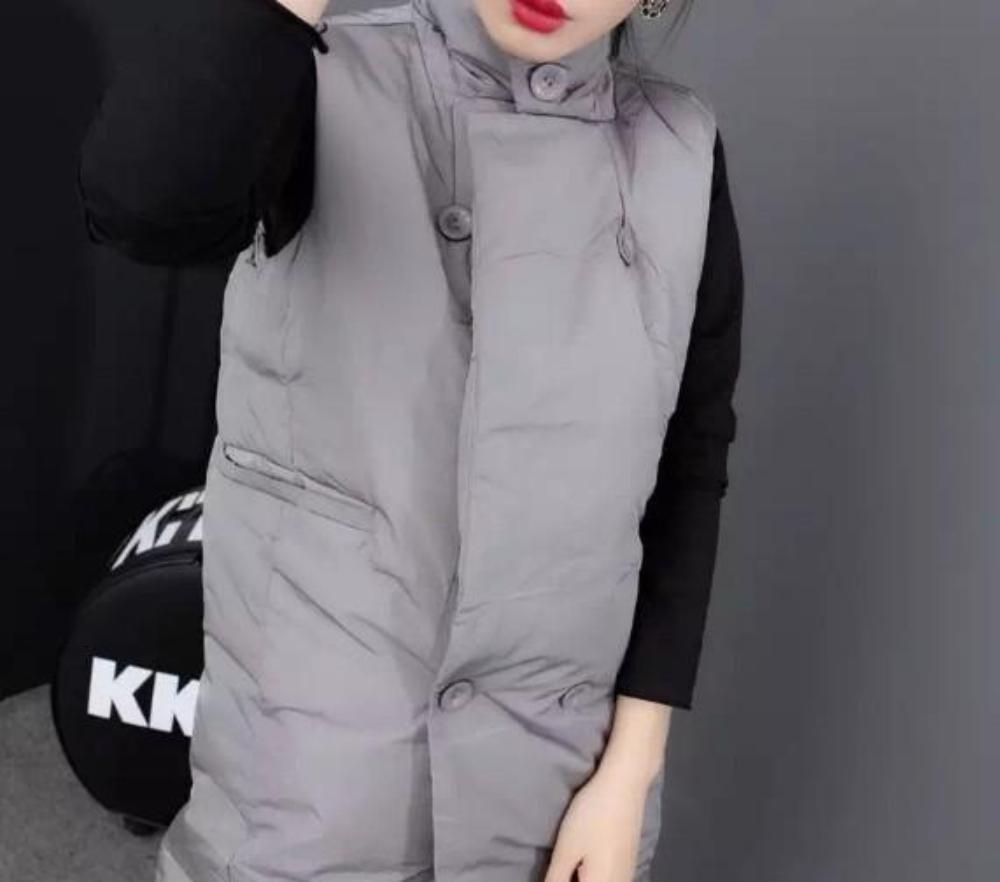 Long Double Breasted Winter Vest for Women