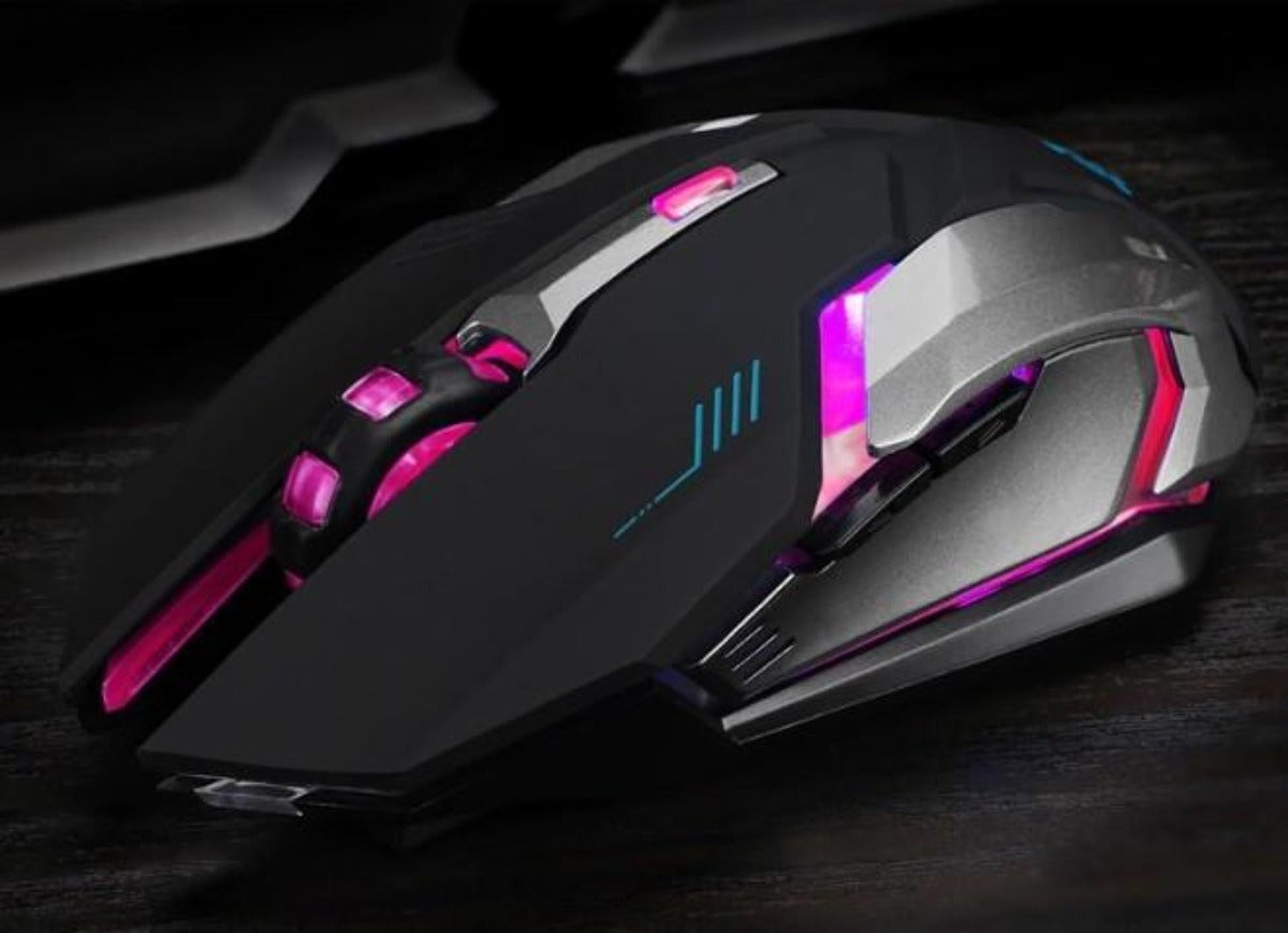 7th Generation Dragon Stealth Wireless Silent LED Backlit USB Optical Gaming Mouse