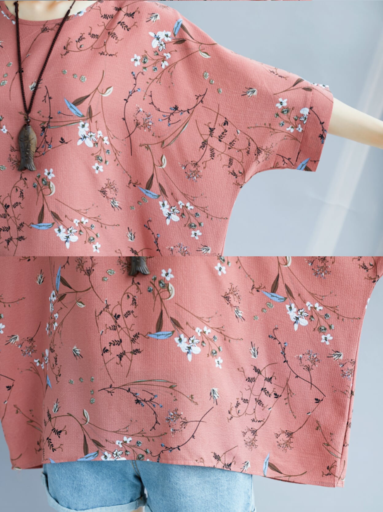 Floral Women's Oversized Blouse