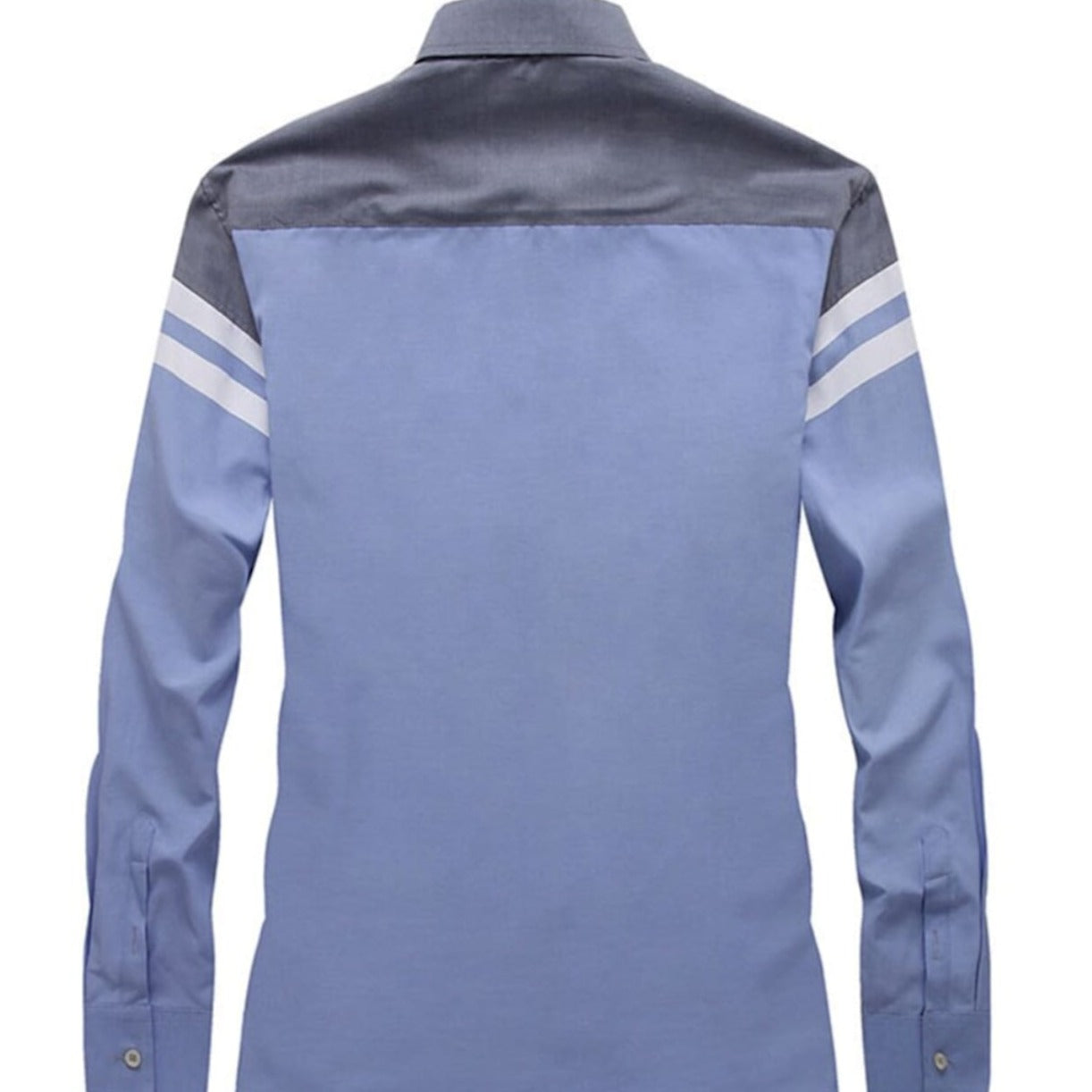 Color-Blocked Men's Button-Up Shirt: A Revised Title