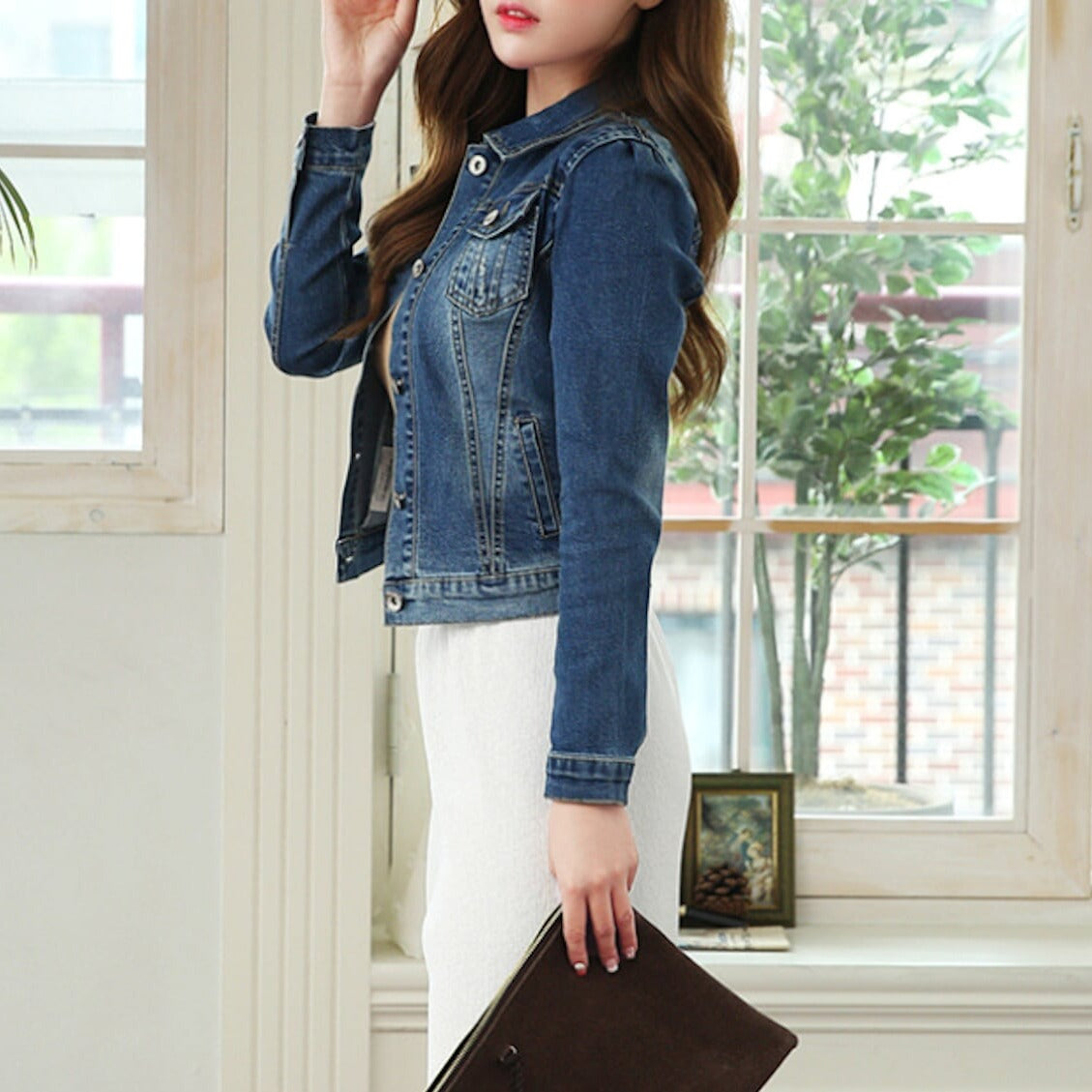 Cropped Denim Jacket for Women