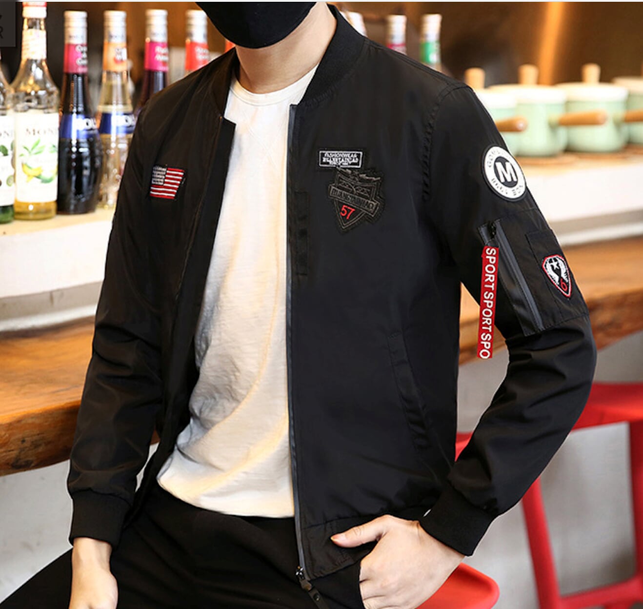 Zip-Tag Men's Bomber Jacket