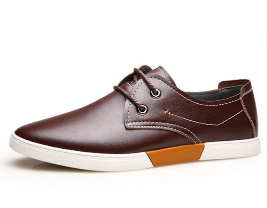 Stitched Men's Lace-Up Casual Footwear