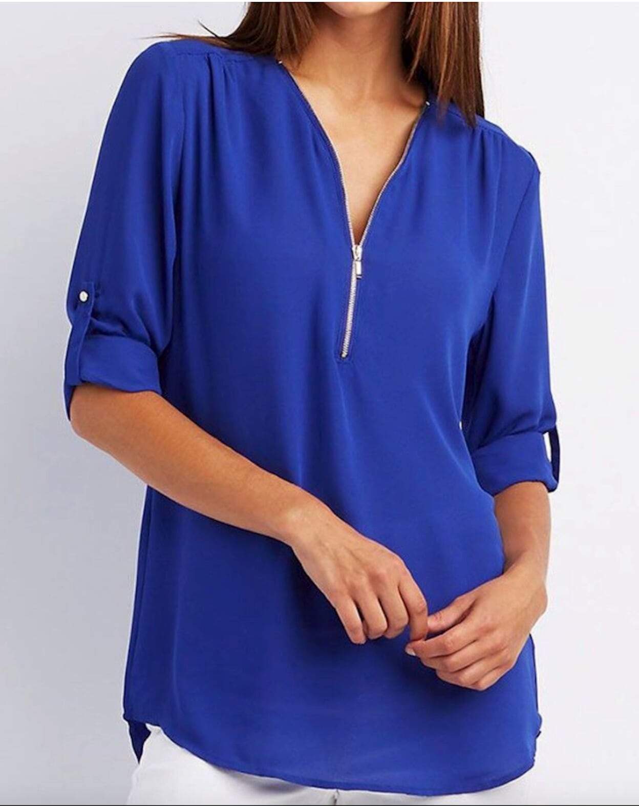 V Neck Blouse for Women with Trendy Urban Style