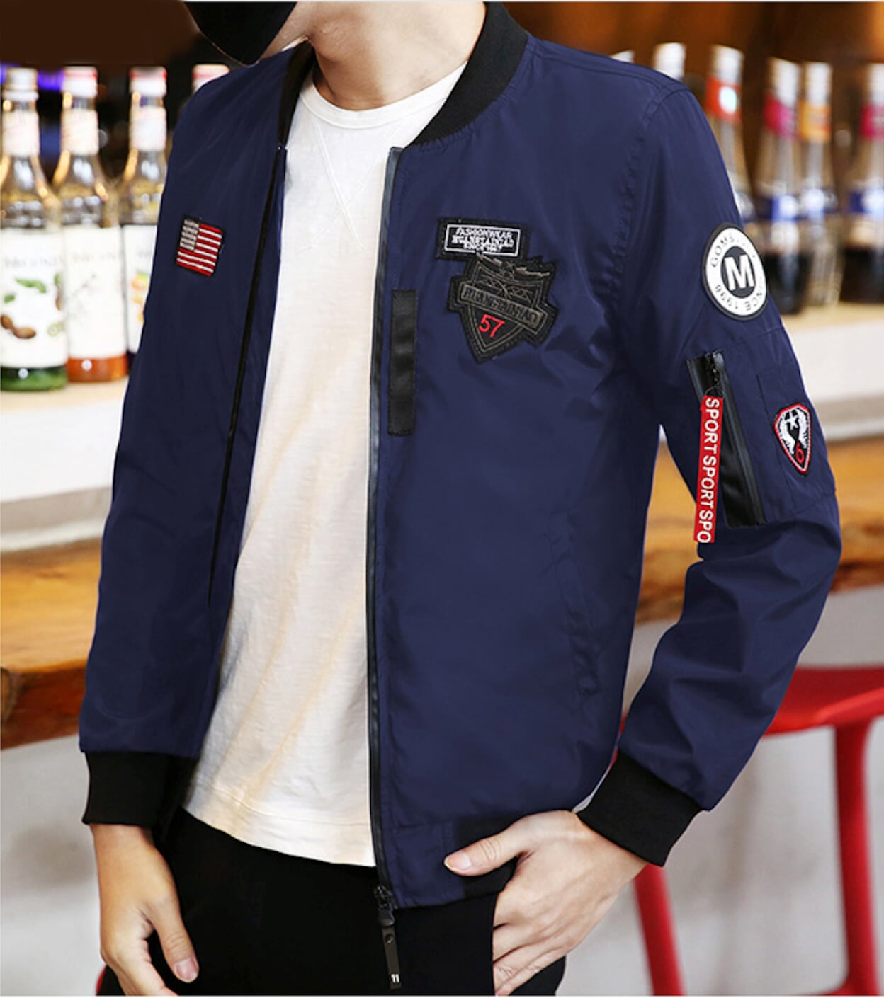Zip-Tag Men's Bomber Jacket