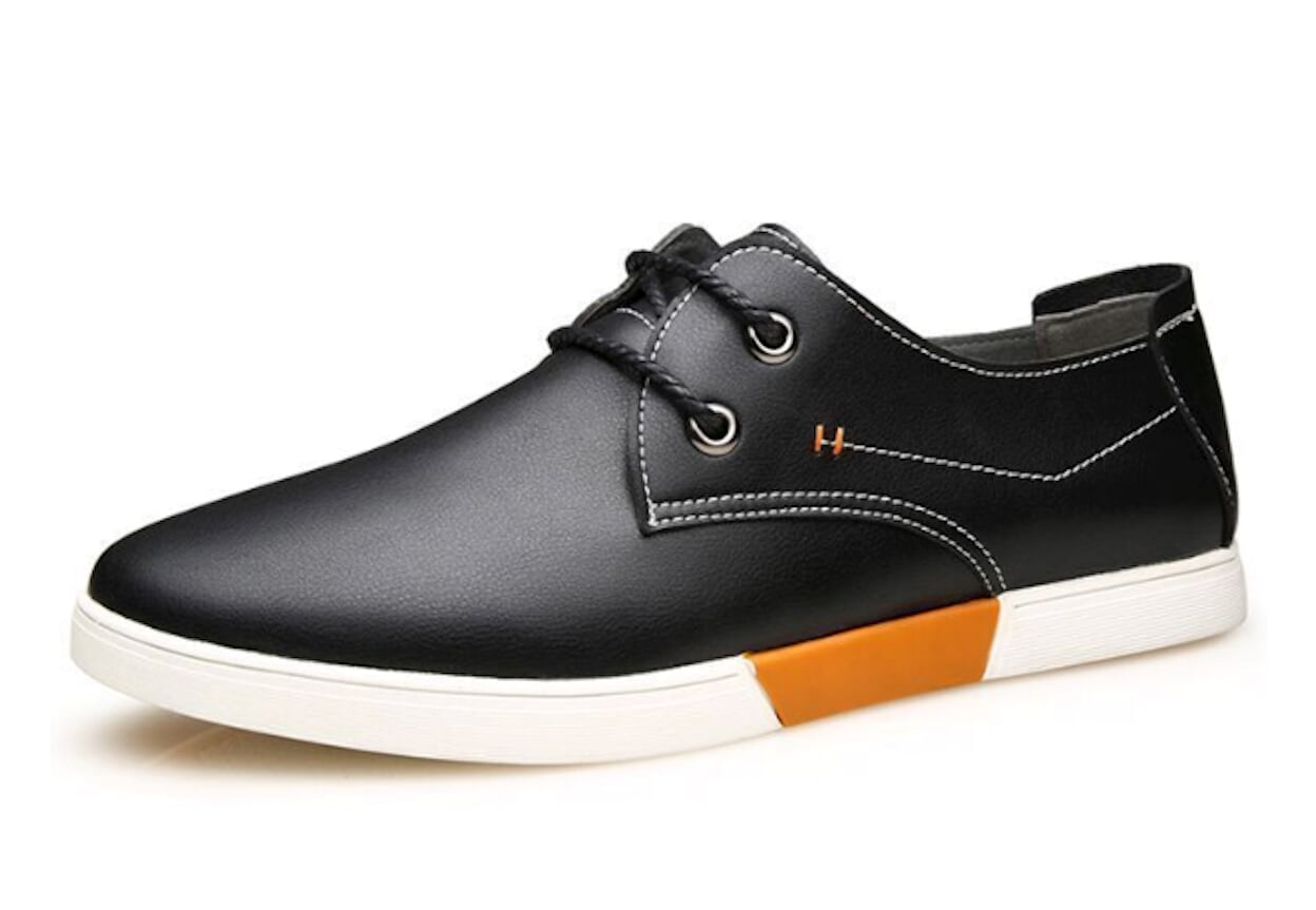 Stitched Men's Lace-Up Casual Footwear