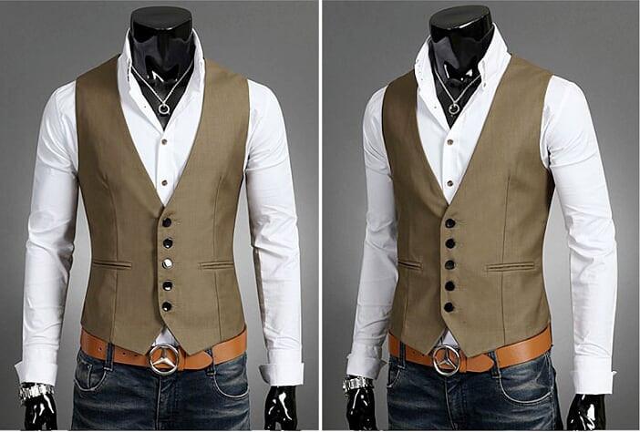 Slim Fit Men's Classic Suit Waistcoat