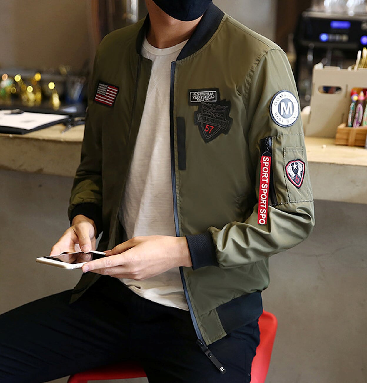 Zip-Tag Men's Bomber Jacket