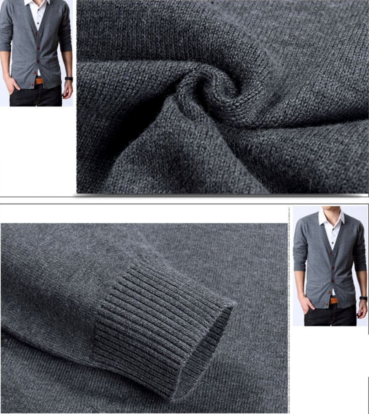 Button Up Cardigan for Men