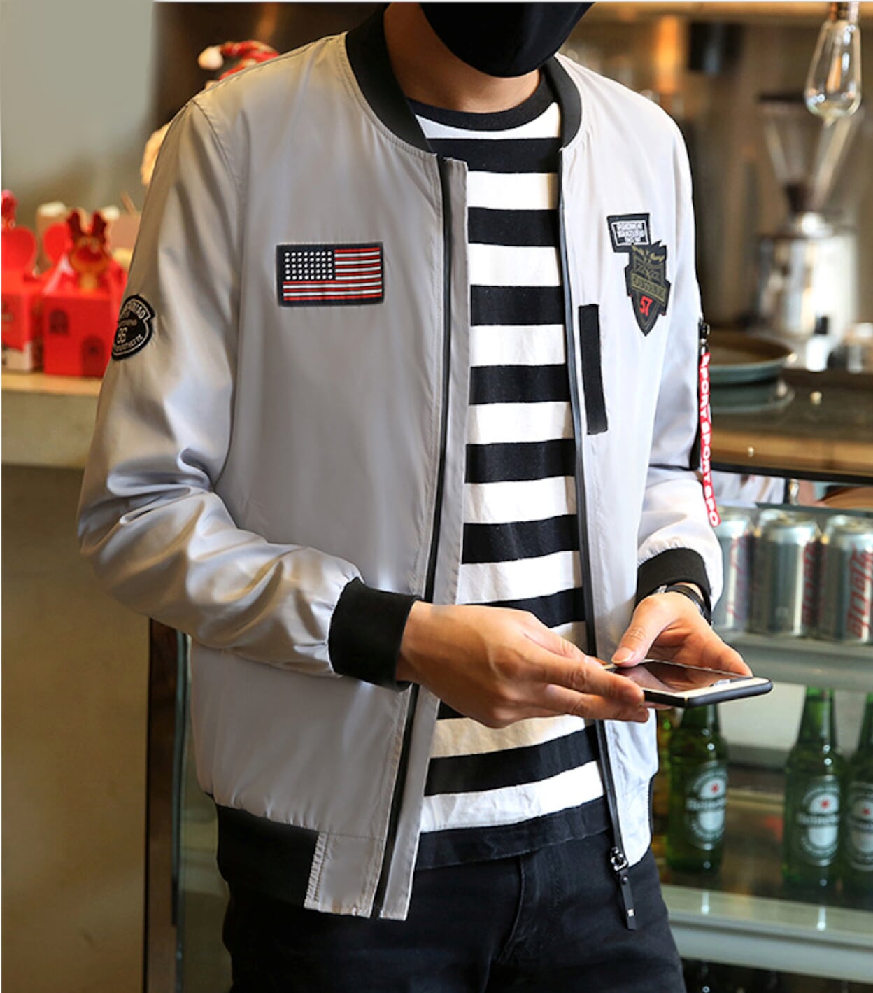 Zip-Tag Men's Bomber Jacket