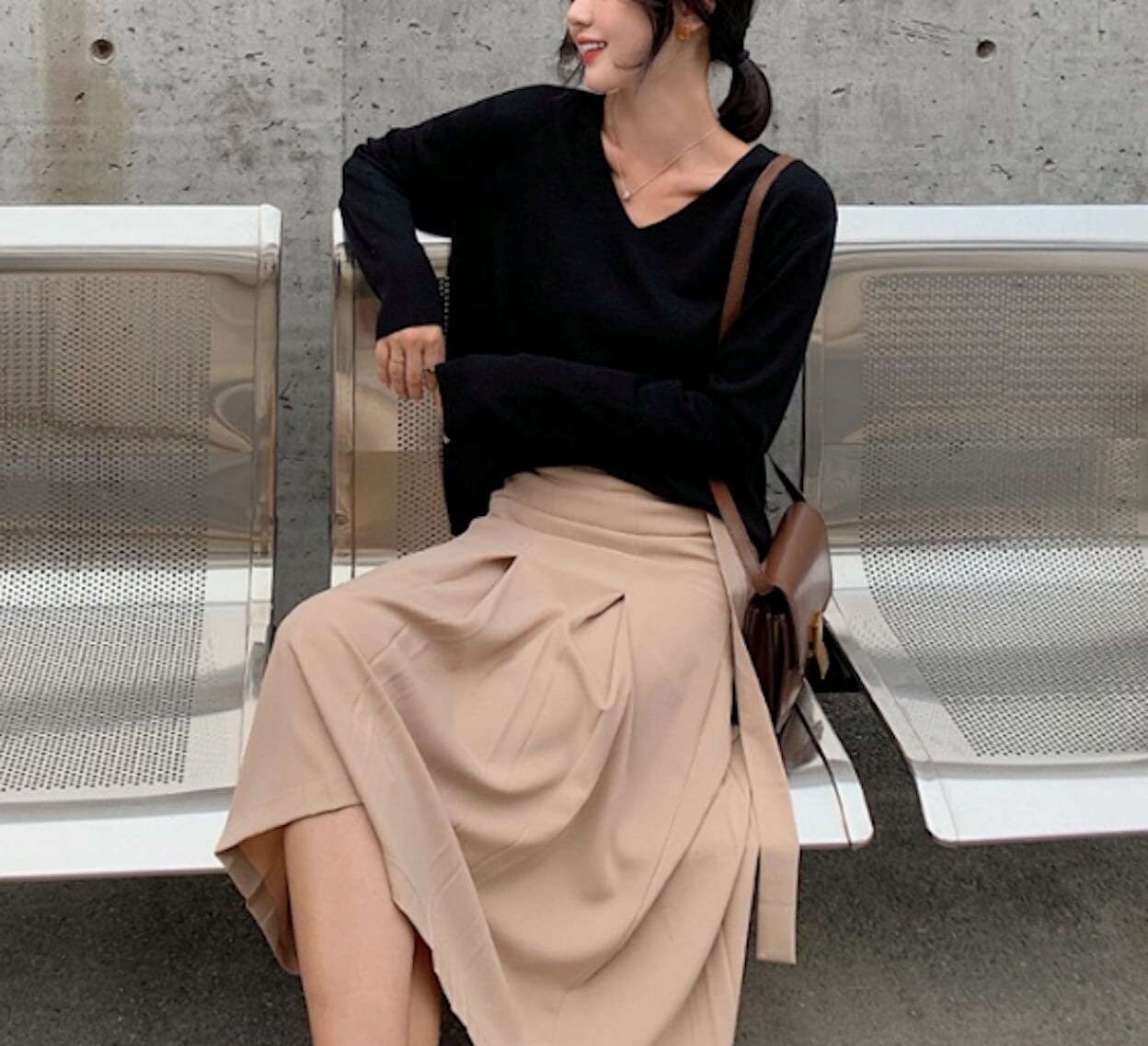 Casual Ladies V-Neck Pullover Sweater