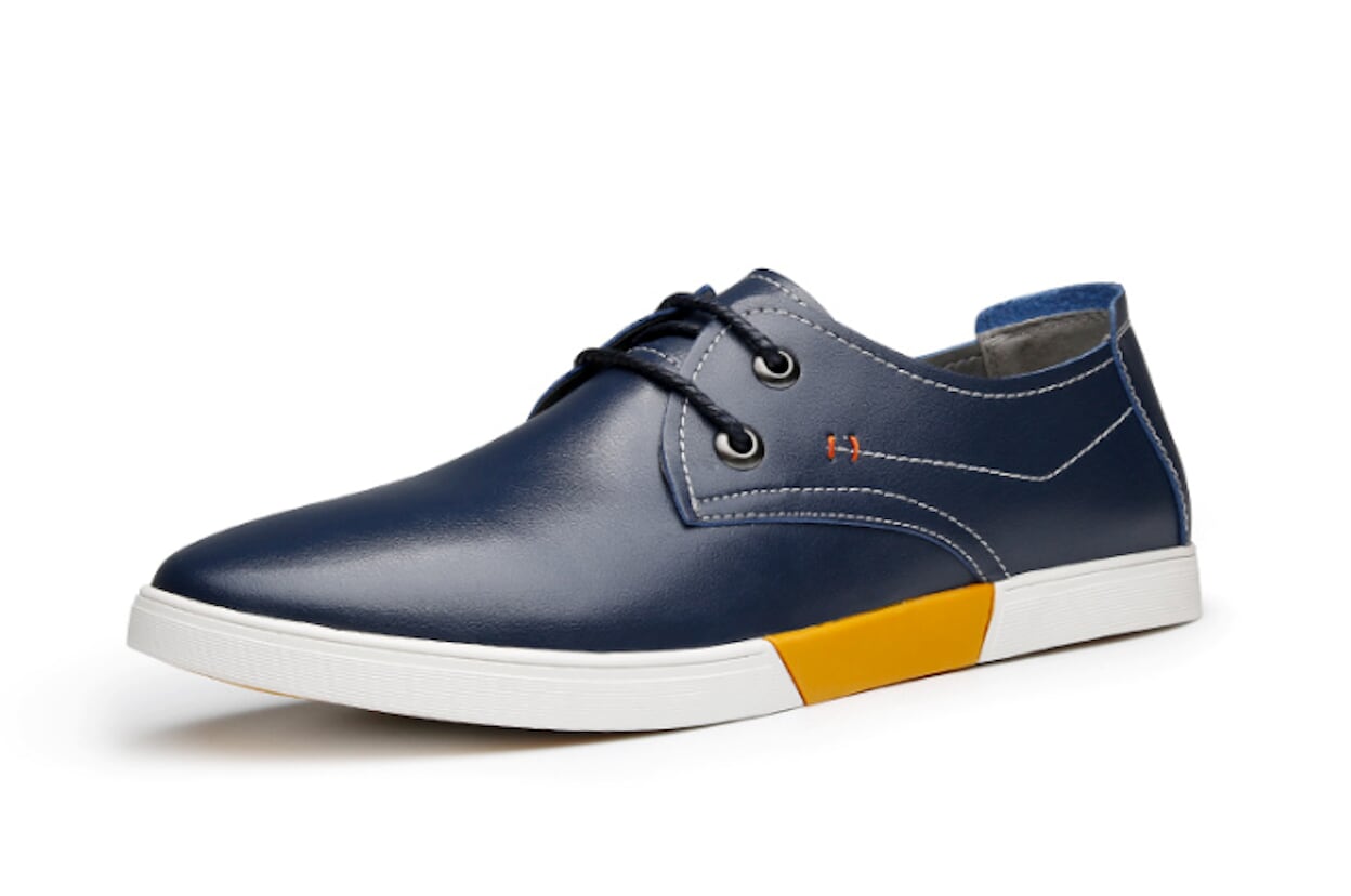 Stitched Men's Lace-Up Casual Footwear