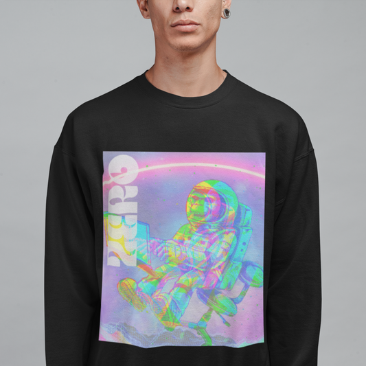 Space Monkey Graphic Sweatshirt for Men