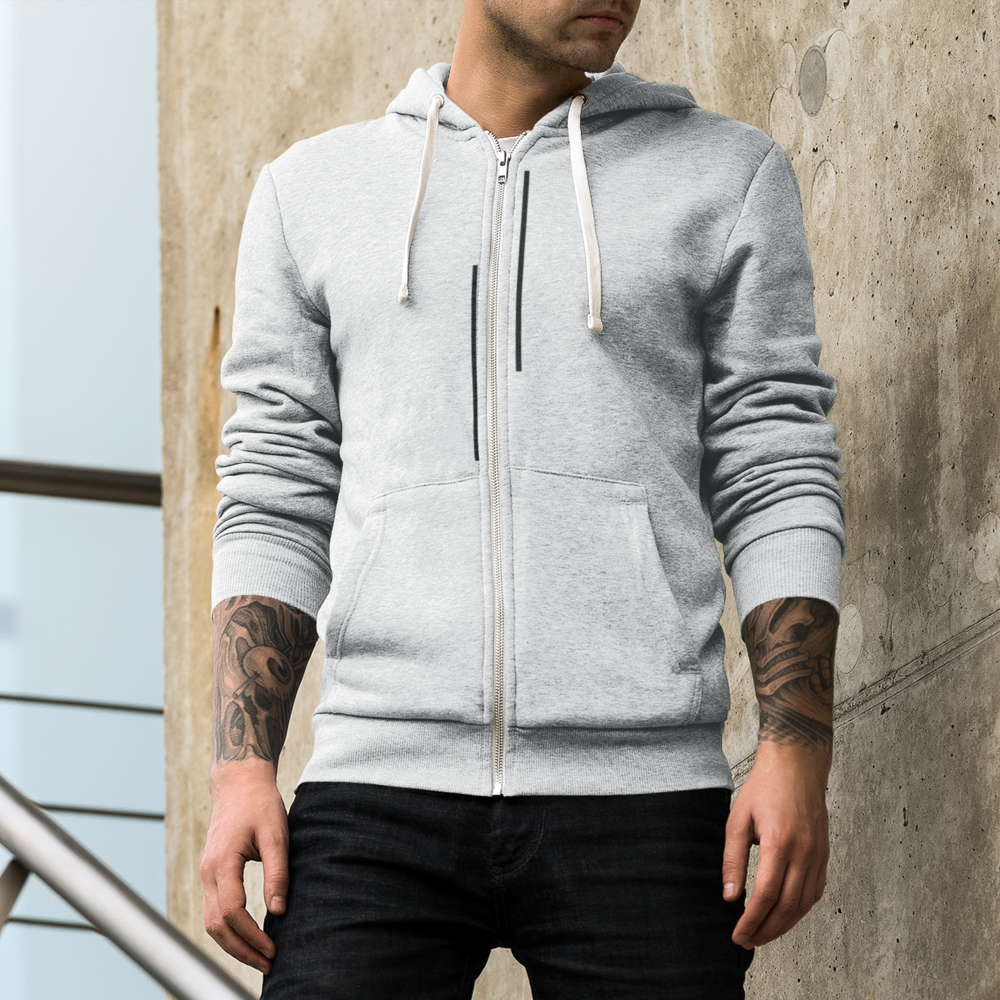 Unparalleled Men's Striped Zip-Up Sweatshirt