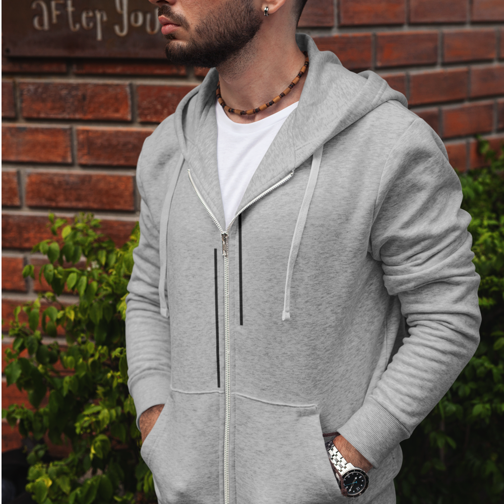 Unparalleled Men's Striped Zip-Up Sweatshirt