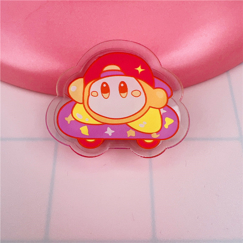 5PCS Pink Kirby Binder Clips Set