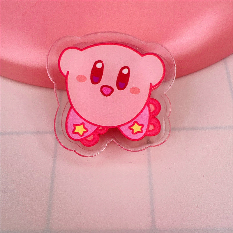 5PCS Pink Kirby Binder Clips Set