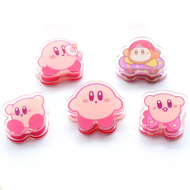 5PCS Pink Kirby Binder Clips Set