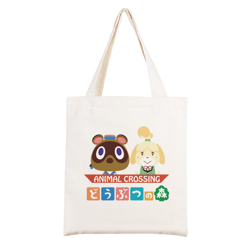 Animal Crossing Tote Bag Cute ACNH Shopping Bags Canvas Bag (4)