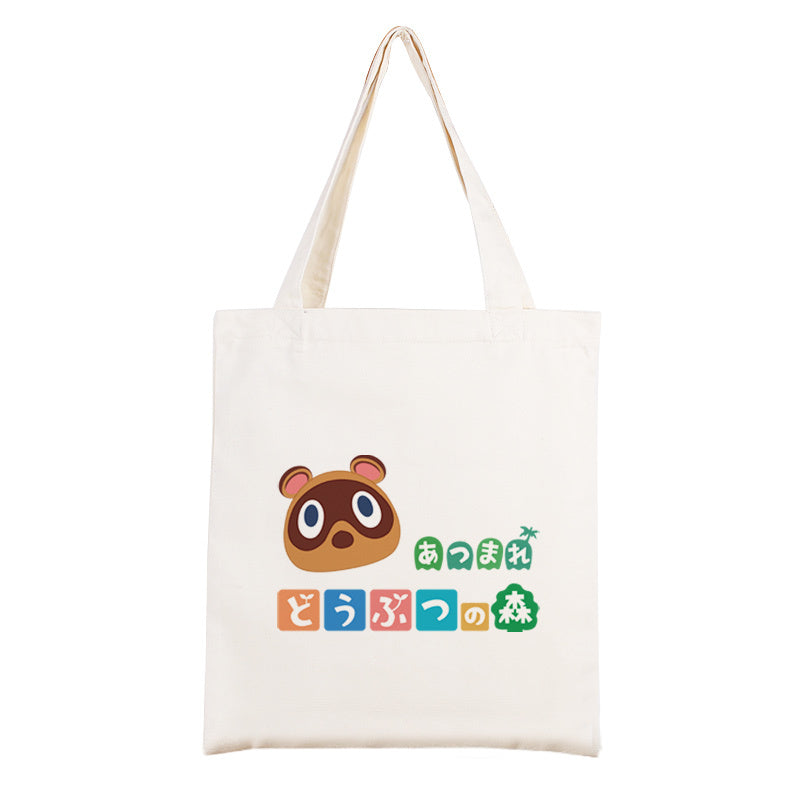 Animal Crossing Tote Bag Cute ACNH Shopping Bags Canvas Bag (5)