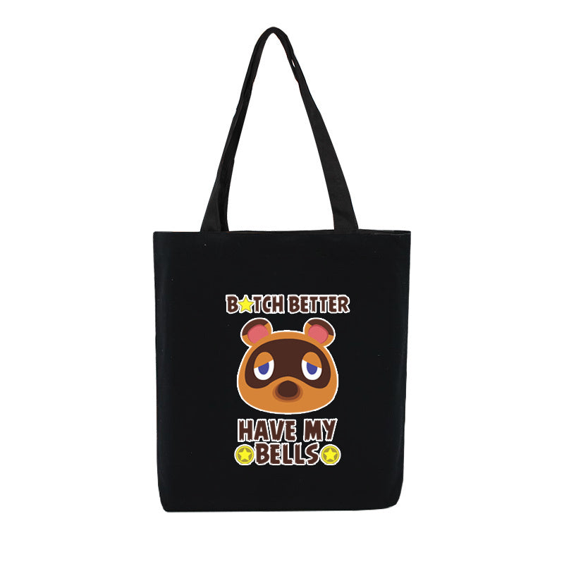 Animal Crossing Tote Bag Cute ACNH Shopping Bags Canvas Bag (9)