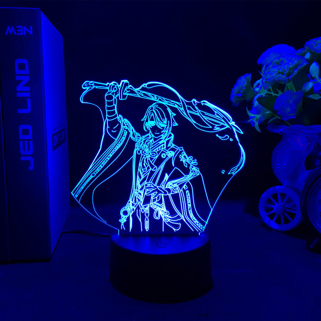 Ayato LED Night Light Gesnhin Impact LED Lamp Kamisato Ayato Merch (3)
